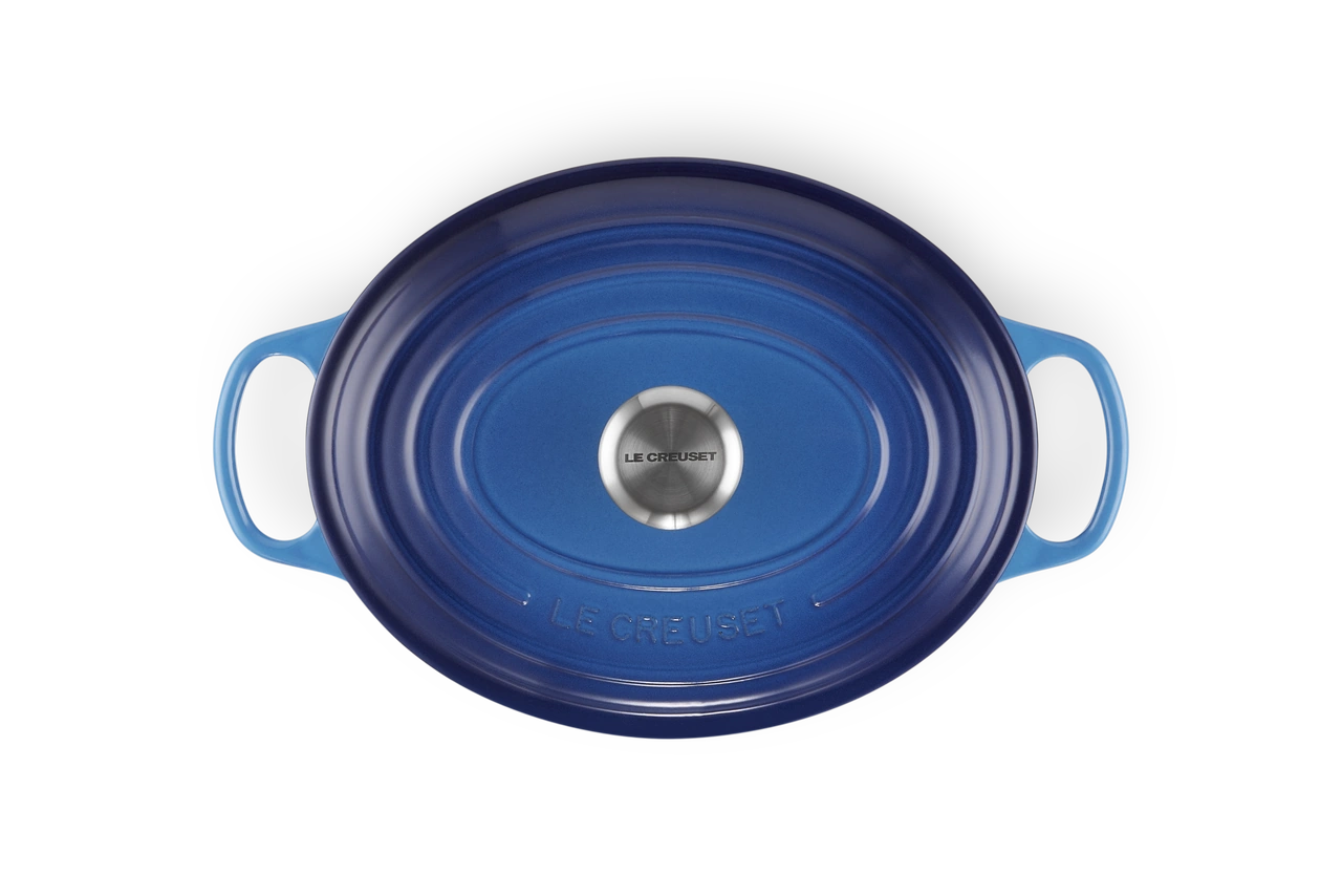 Le Creuset Gusseisen Bräter oval 29 cm azure / blau 2