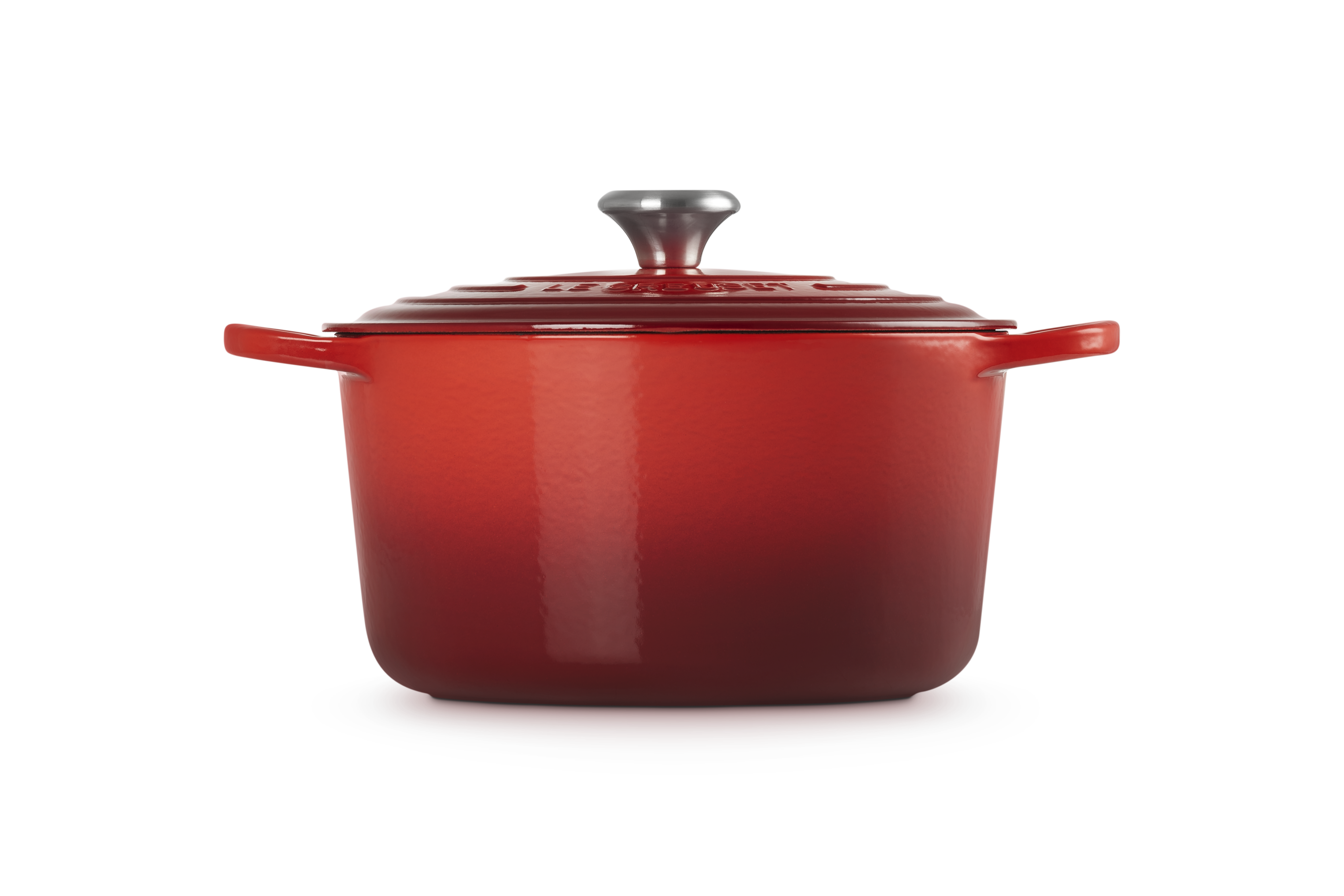 Le Creuset Gusseisen Topf 26 cm hoch kirschrot 3