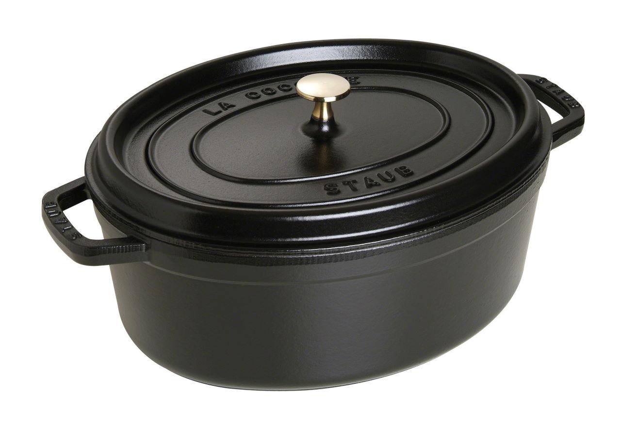 Staub Cocotte oval 33 cm schwarz 1