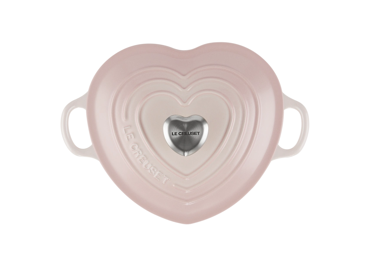 Le Creuset Gusseisen Herzbräter shell pink / rosa 2