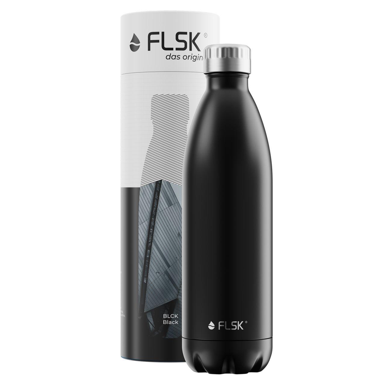 FLSK Trinkflasche / Isolierflasche 1 l black / schwarz 2