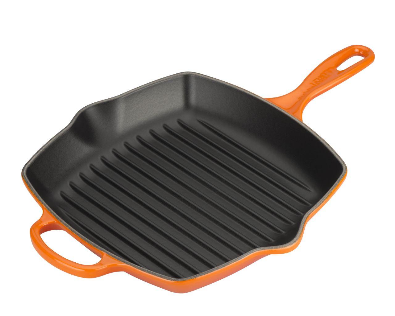 Le Creuset Grillpfanne 26 cm viereckig ofenrot / orange 2