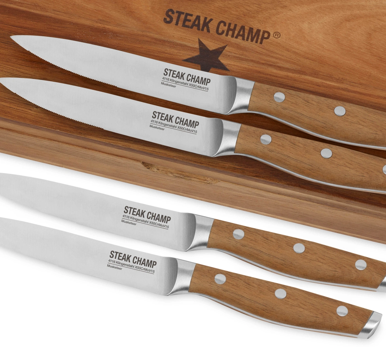 Steak Champ Gourmet Steakmesser Set 4