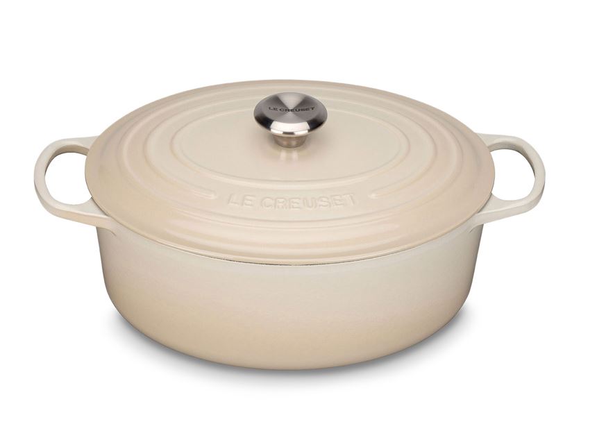 Le Creuset Gusseisen Bräter oval 29 cm meringue / creme 2