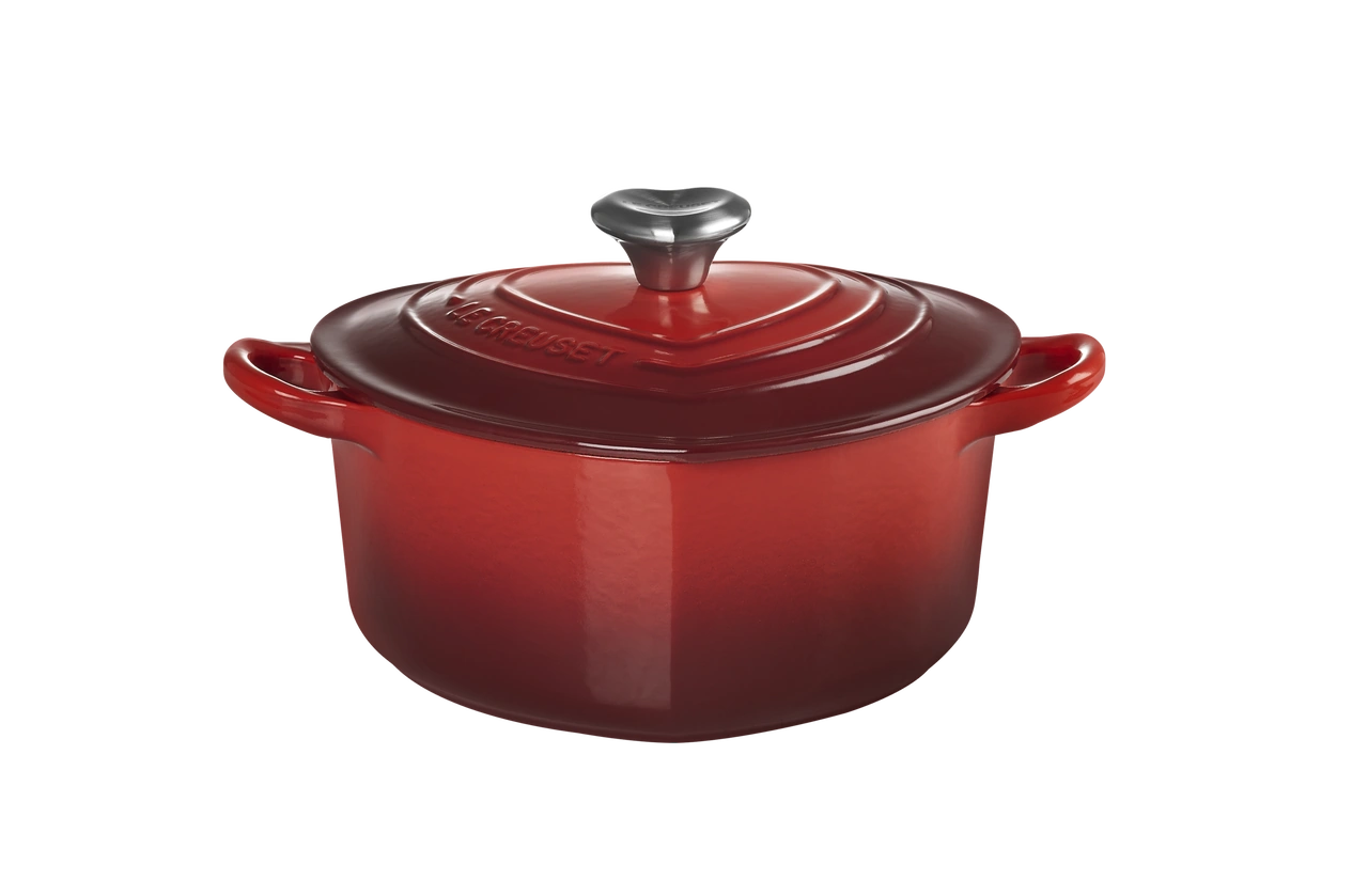 Le Creuset Gusseisen Herzbräter kirschrot 3