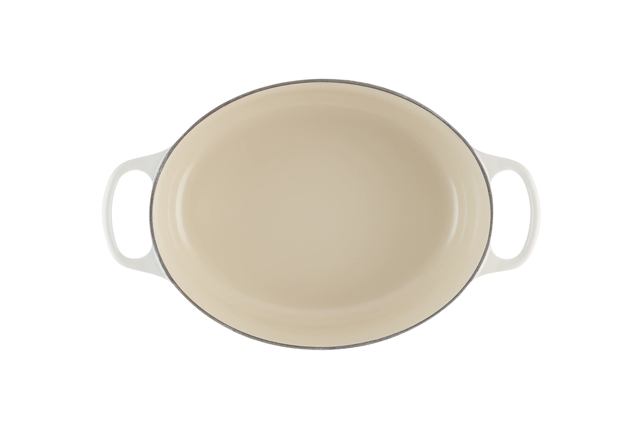 Le Creuset Gusseisen Bräter oval 29 cm meringue / creme 8