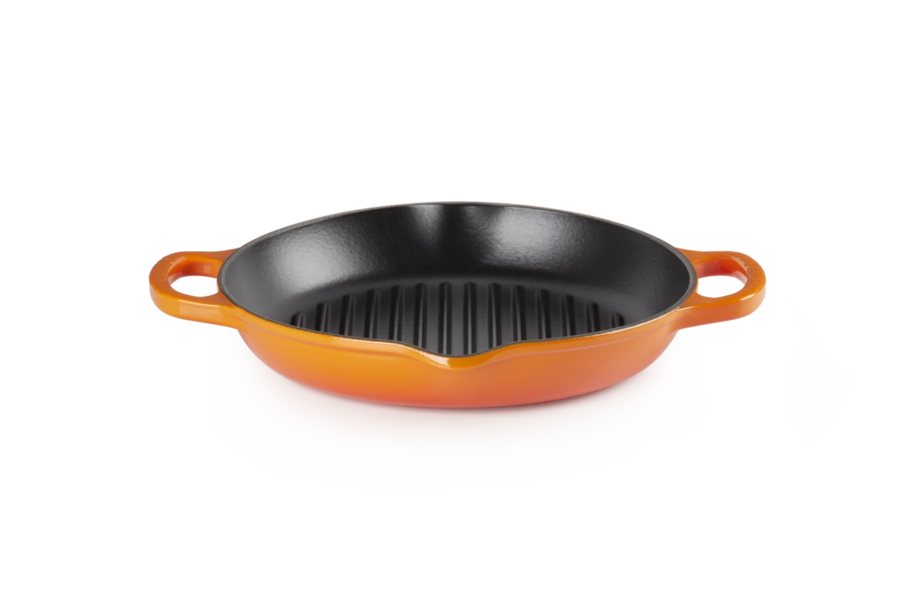 Le Creuset Grillpfanne 26 cm rund ofenrot / orange 2