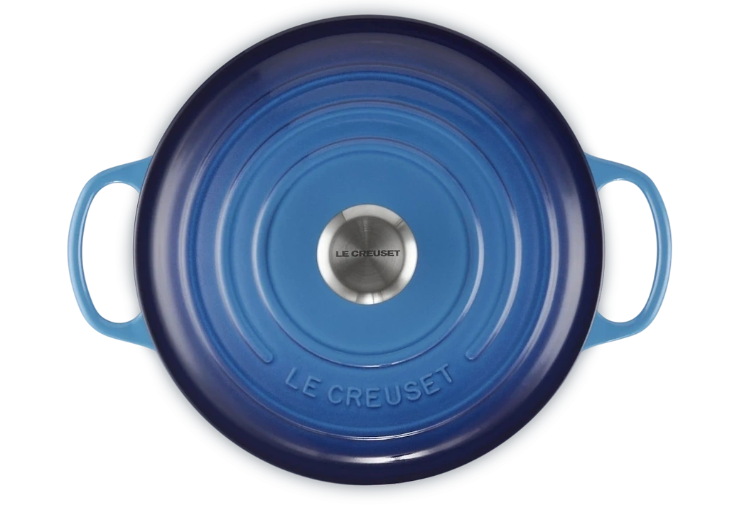 Le Creuset Gusseisen Topf 28 cm azure / blau 4