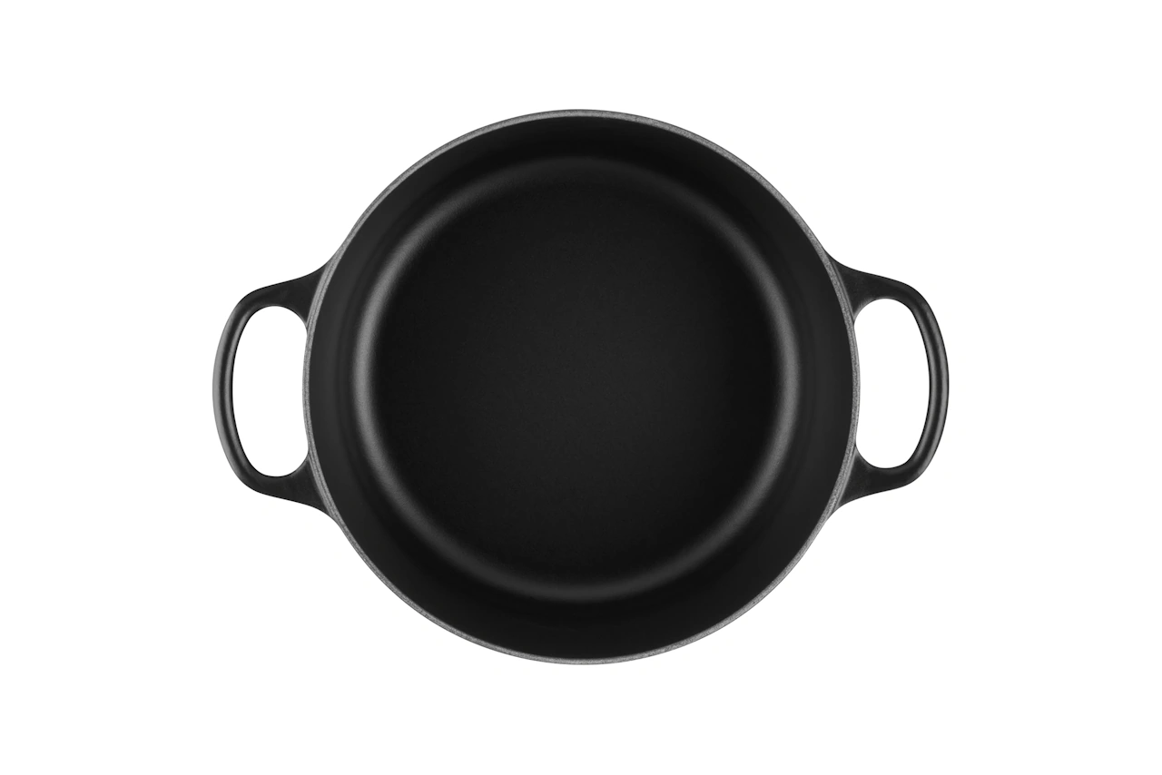 Le Creuset Gusseisen Topf 24 cm schwarz 8