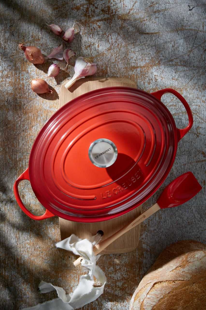 Le Creuset Gusseisen Bräter oval 35 cm ofenrot / orange 3