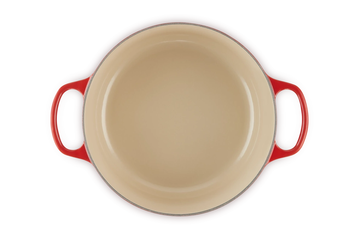 Le Creuset Gusseisen Topf 28 cm kirschrot 8