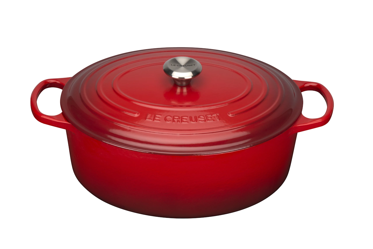 Le Creuset Gusseisen Bräter oval 35 cm kirschrot 1