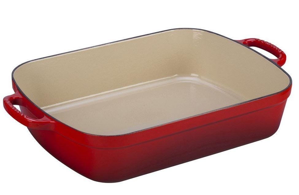 Le Creuset Gusseisen Bratreine 36 cm kirschrot 2