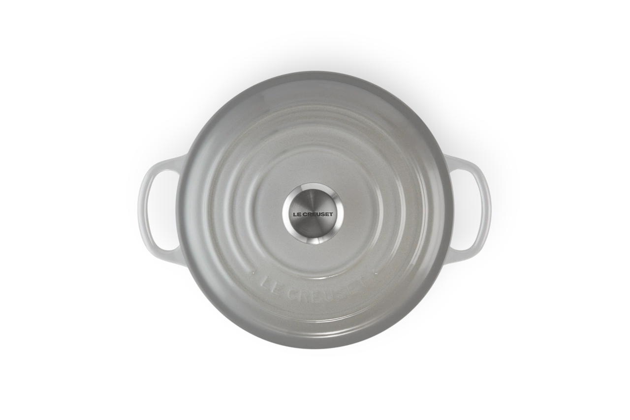 Le Creuset Gusseisen Topf 20 cm perlgrau 5