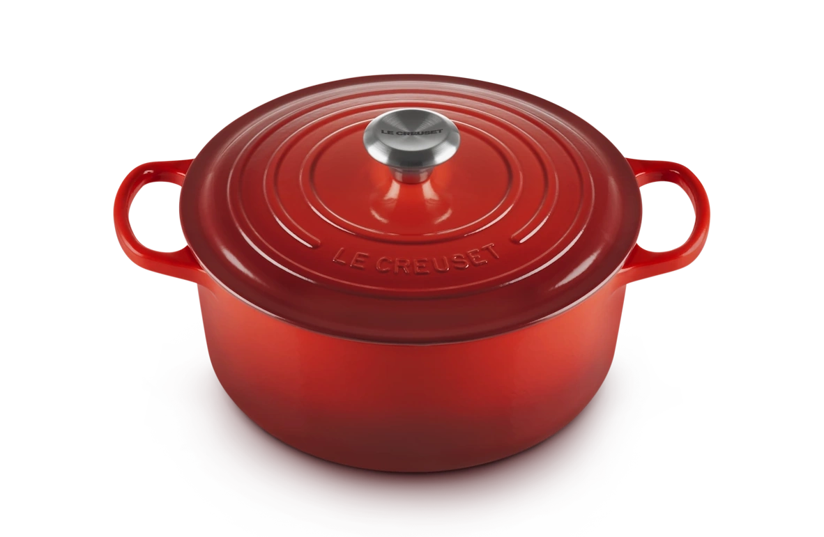 Le Creuset Gusseisen Topf 28 cm kirschrot 1