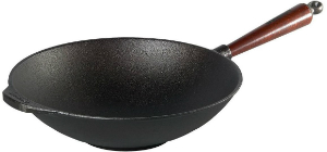 Skeppshult Gusseisen Wok Pfanne 30 cm Buchegriff