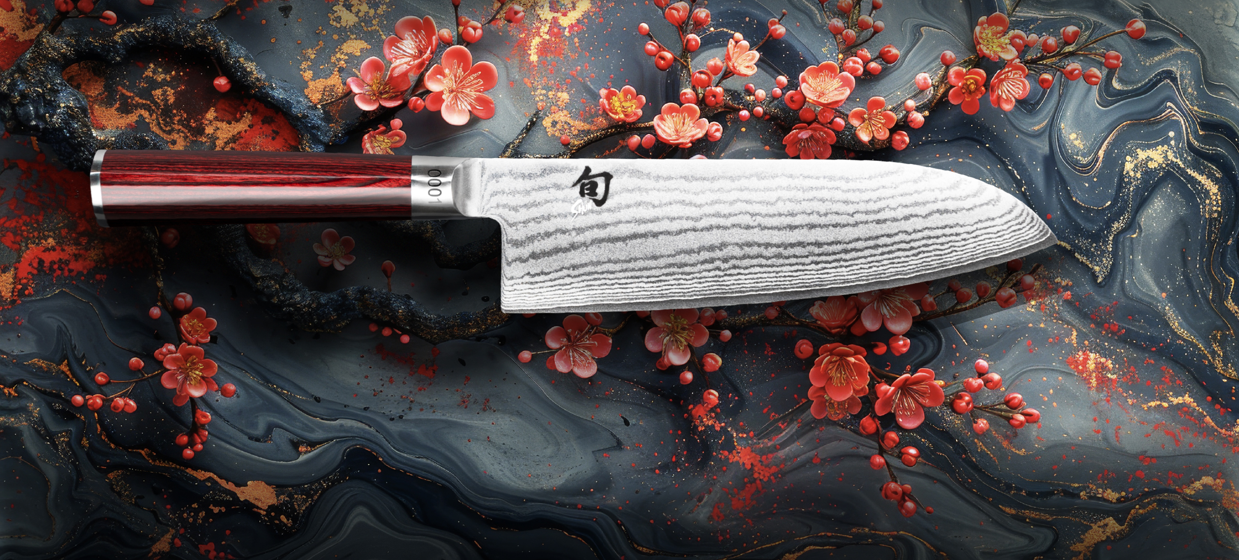 Kai Shun Classic Red Santoku Ltd. Edition