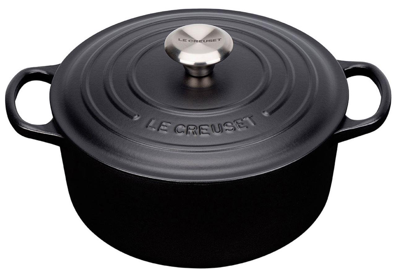 Le Creuset Gusseisen Topf 24 cm schwarz 4