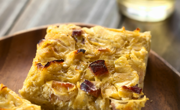 Der Zwiebelkuchen ist aus der Herbst-Küche kaum wegzudenken