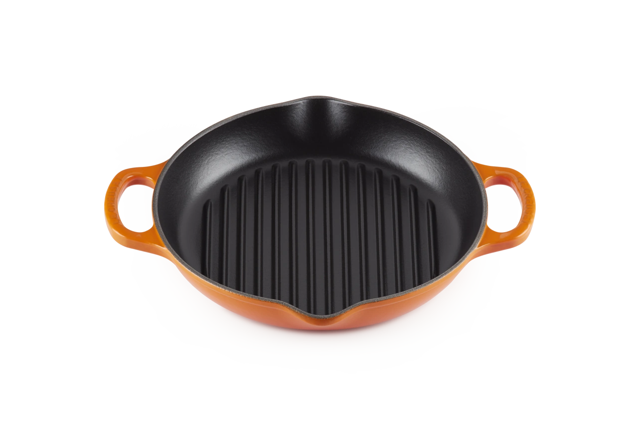 Le Creuset Grillpfanne 26 cm rund ofenrot / orange