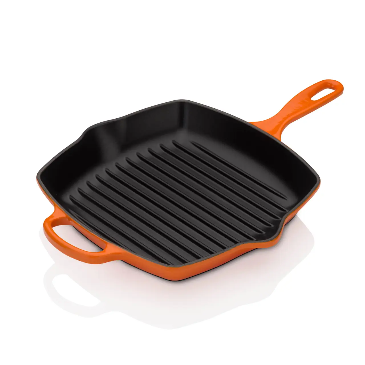 Le Creuset Grillpfanne 26 cm viereckig ofenrot / orange 3