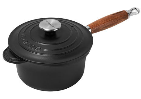 Le Creuset Profitopf mit Stiel schwarz 2