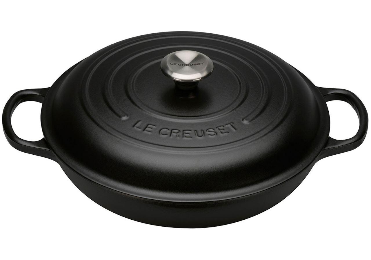 Le Creuset Profitopf 30 cm Innen-Emaille schwarz