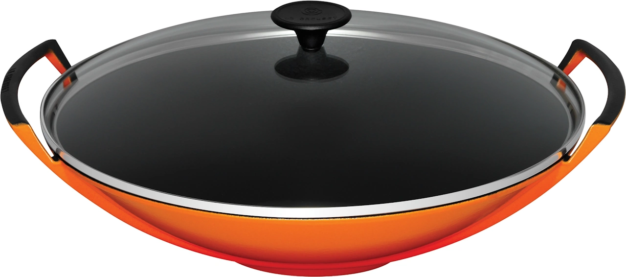 Le Creuset Gusseisen Wok 36 cm ofenrot