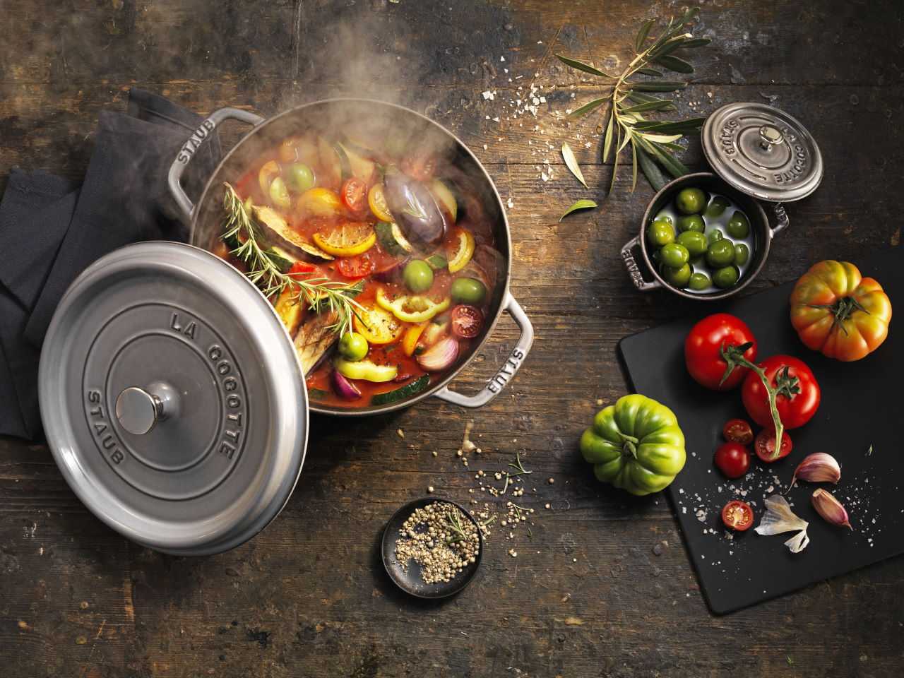 Staub Cocotte graphite / grau 24 cm 2