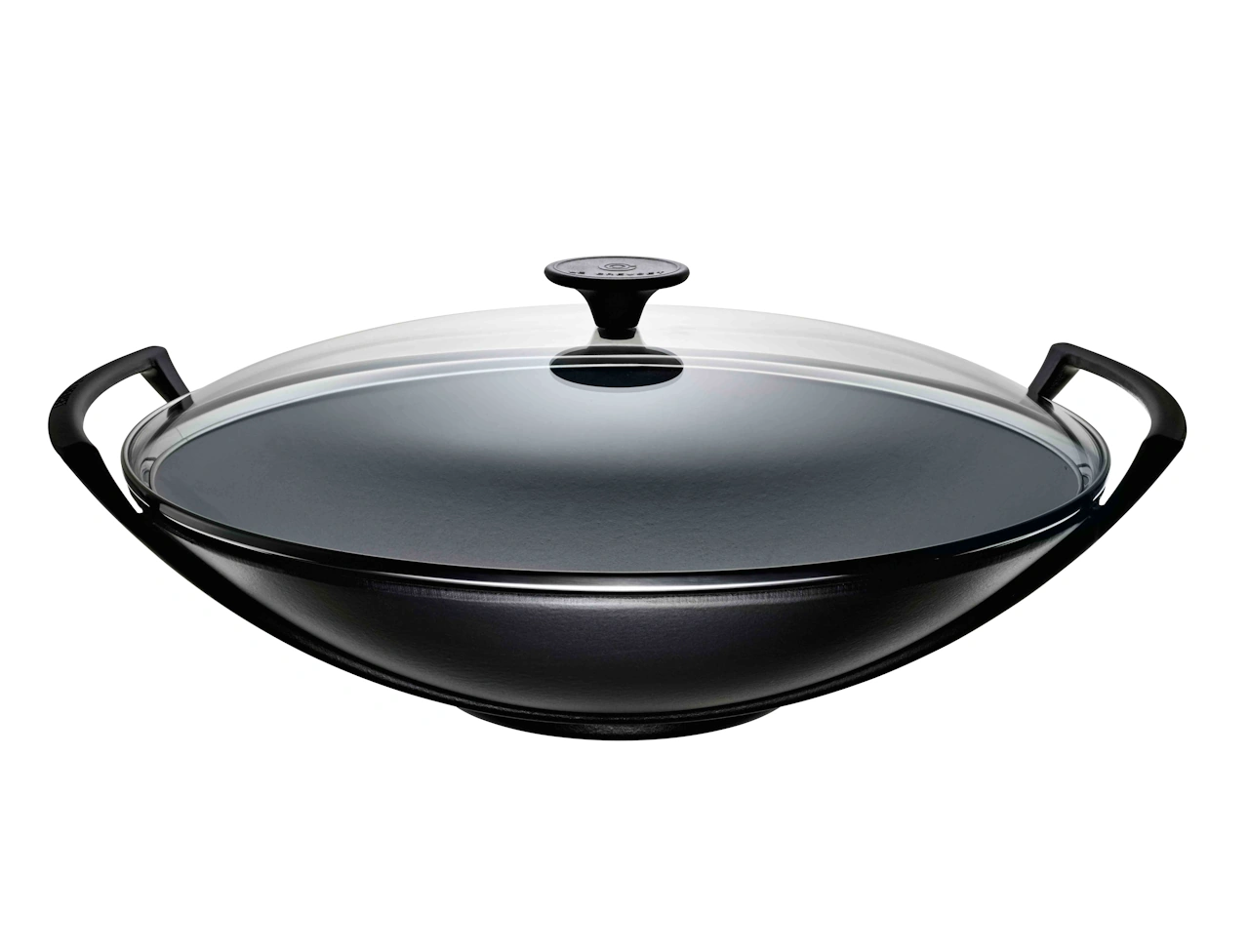 Le Creuset Gusseisen Wok 36 cm schwarz 1