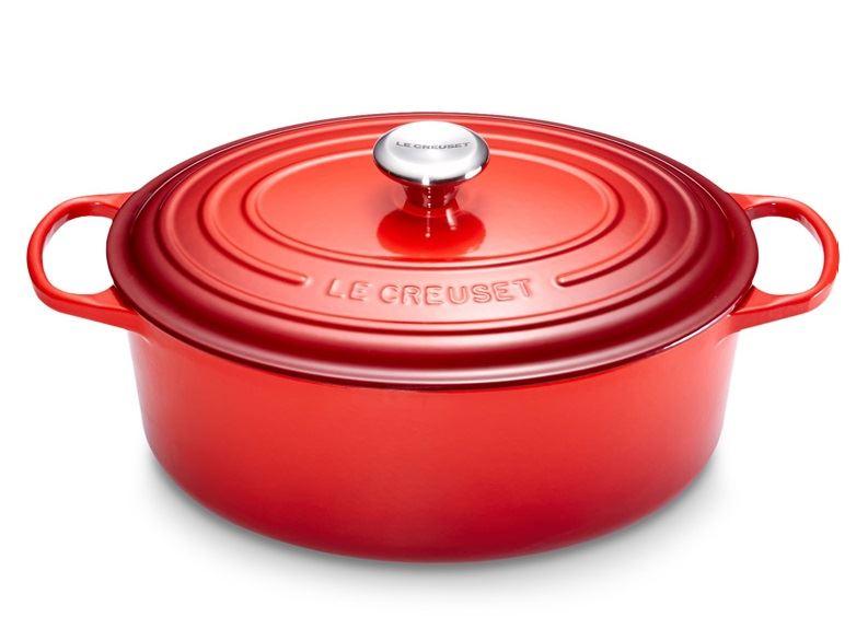 Le Creuset Gusseisen Bräter oval 35 cm kirschrot 3