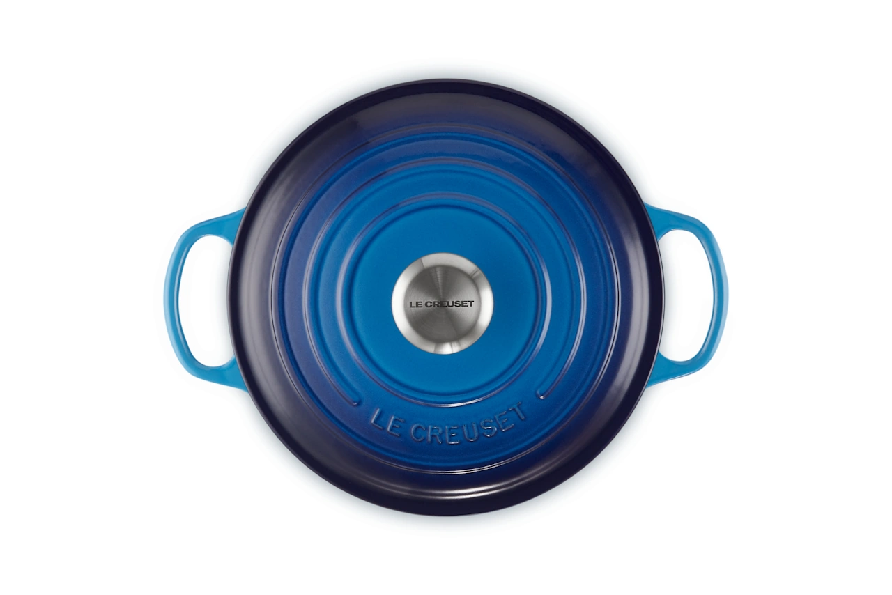 Le Creuset Gusseisen Topf 24 cm azure / blau 4