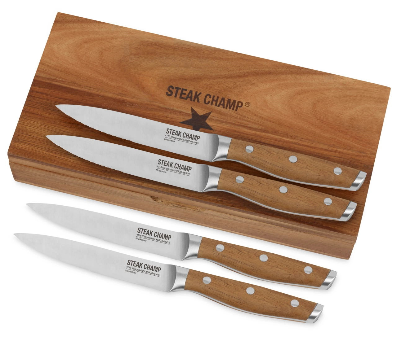 Steak Champ Gourmet Steakmesser Set 2