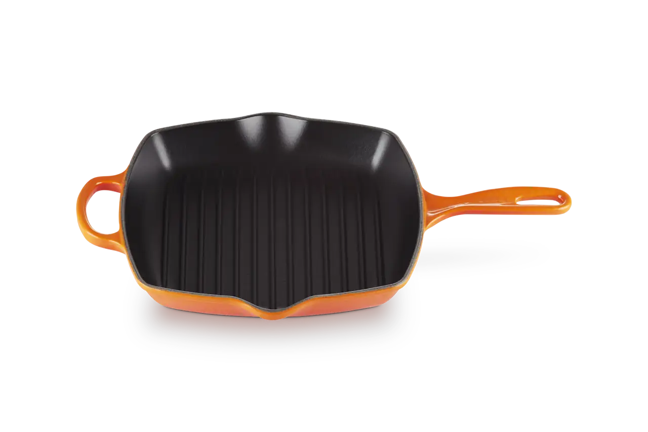 Le Creuset Grillpfanne 26 cm viereckig ofenrot / orange 4