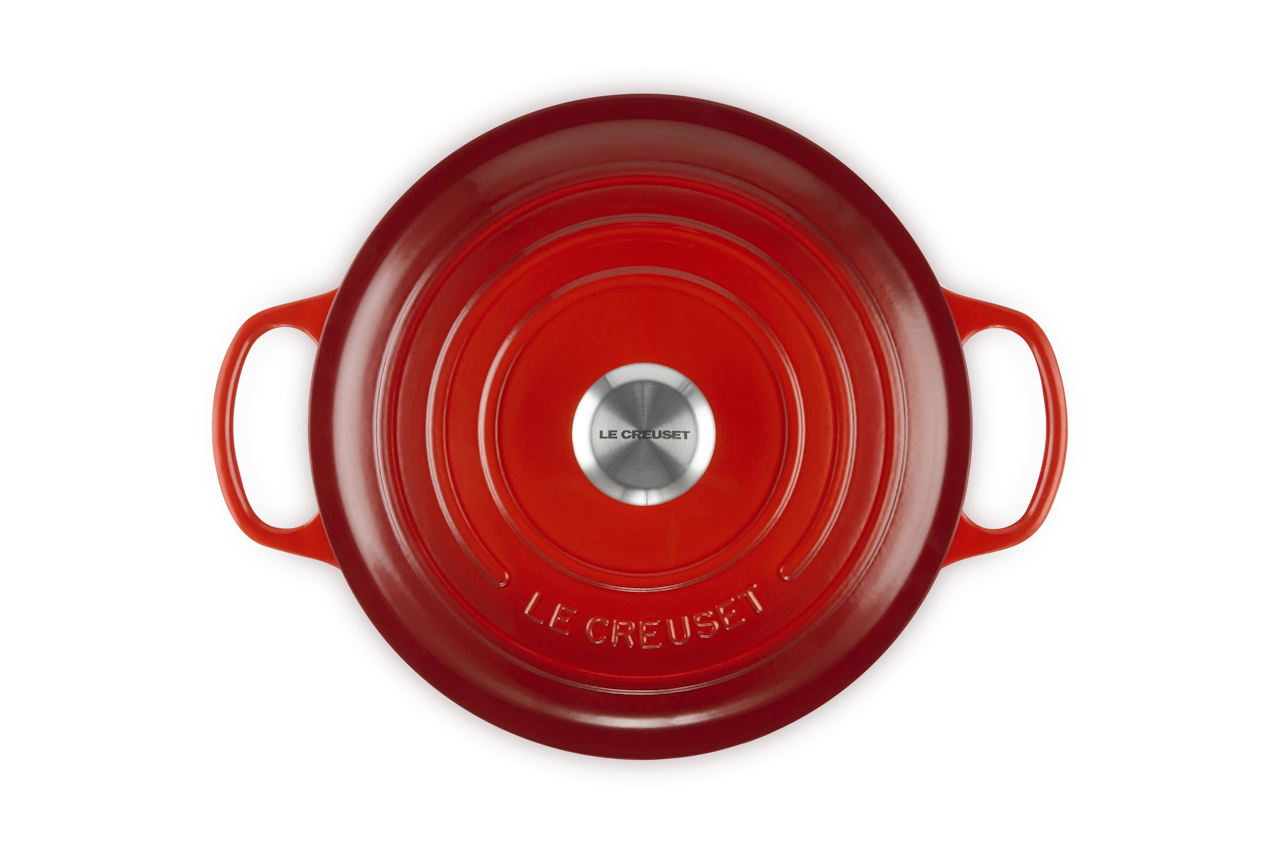 Le Creuset Gusseisen Topf 26 cm kirschrot 6