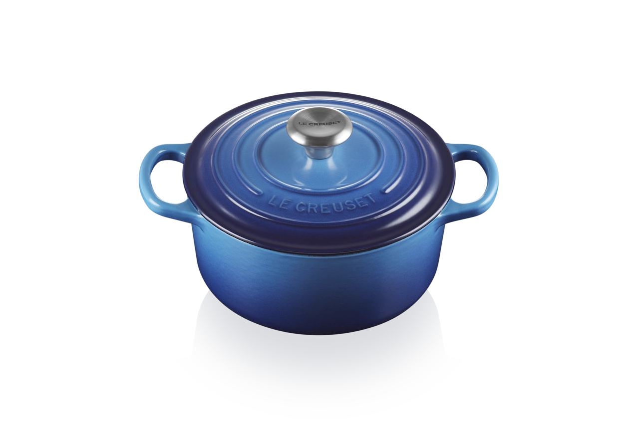 Le Creuset Gusseisen Topf 18 cm azure / blau 1