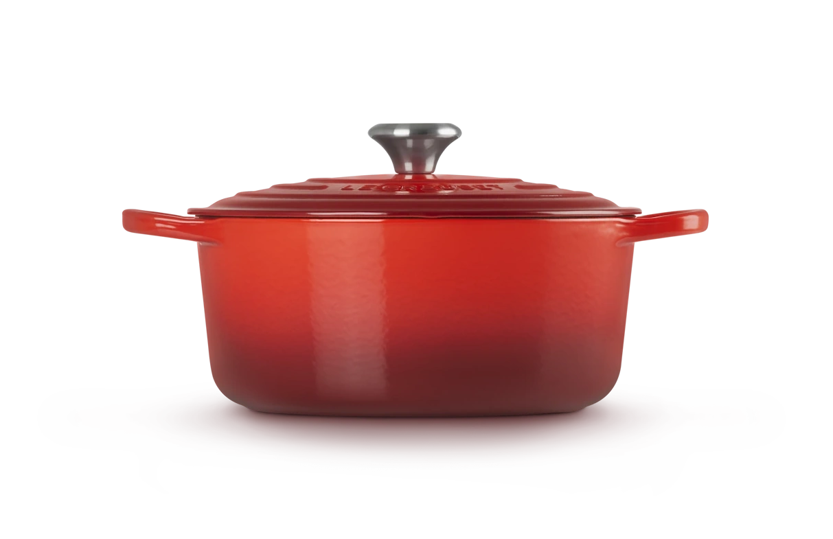 Le Creuset Gusseisen Topf 28 cm kirschrot 6