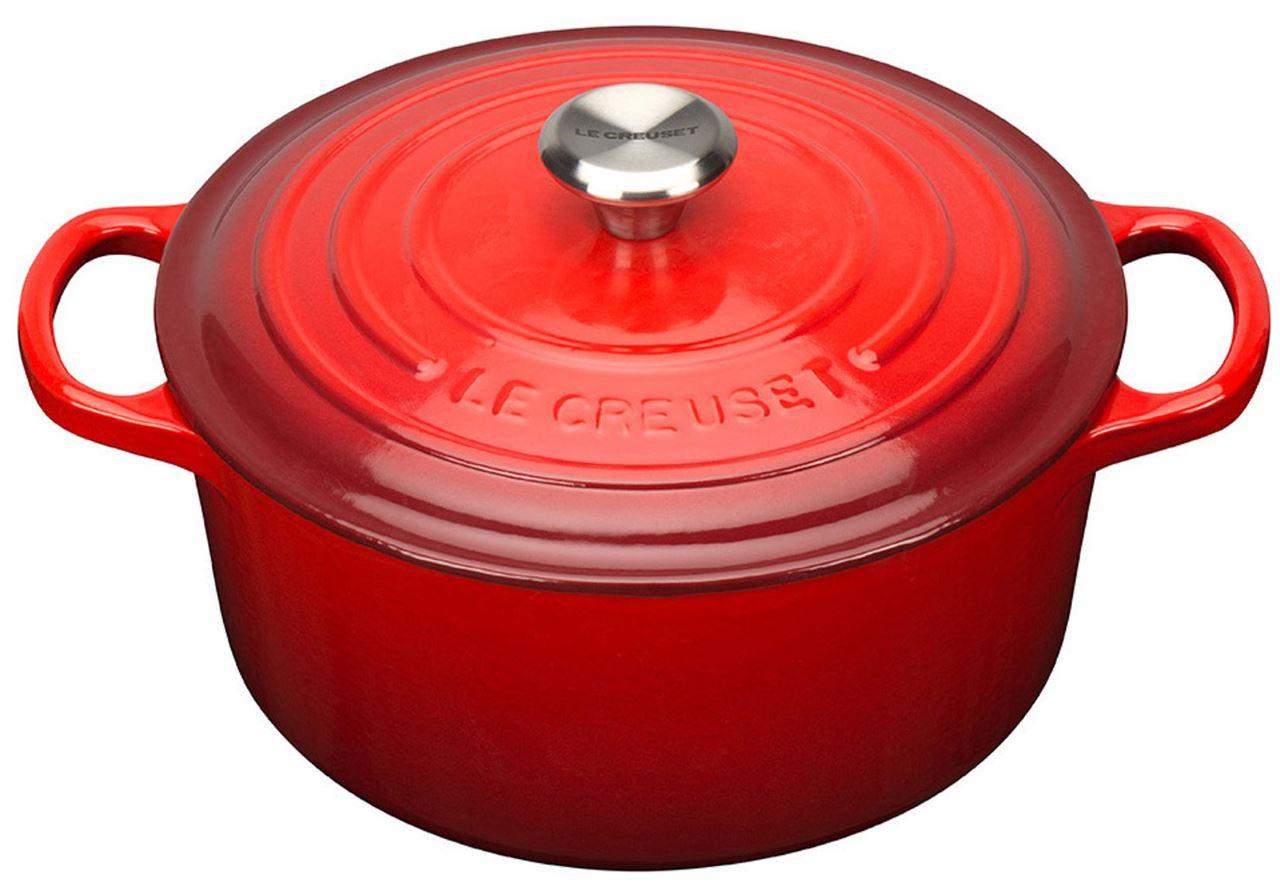 Le Creuset Gusseisen Topf 26 cm kirschrot 2