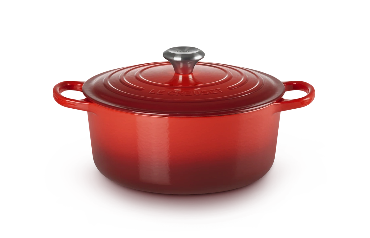 Le Creuset Gusseisen Topf 28 cm kirschrot 5