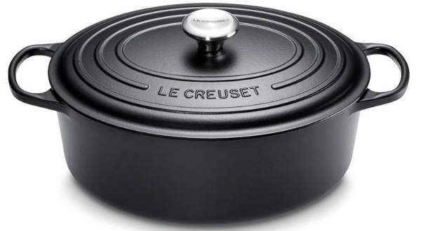 Le Creuset Gusseisen Braeter oval 35 cm schwarz