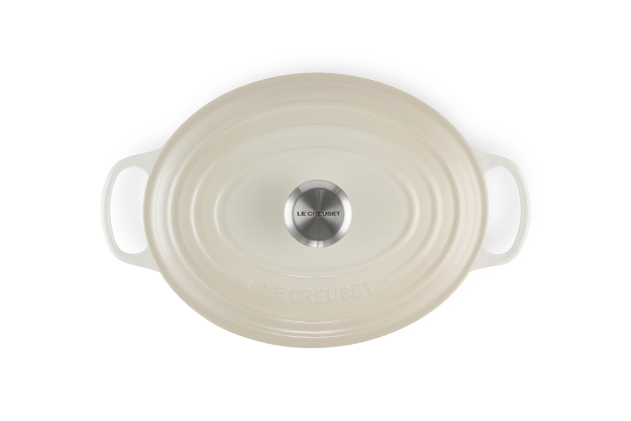 Le Creuset Gusseisen Bräter oval 29 cm meringue / creme 7