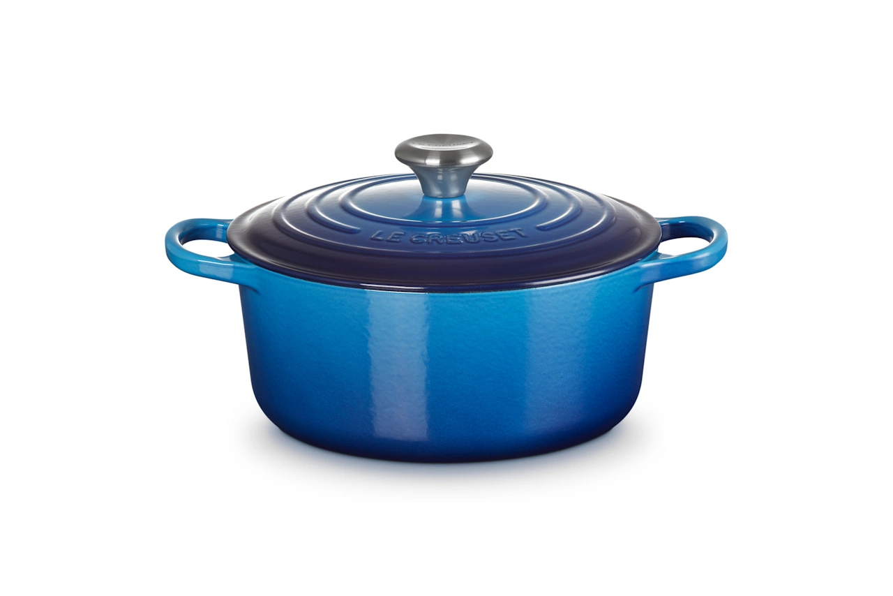 Le Creuset Gusseisen Topf 24 cm azure / blau 2