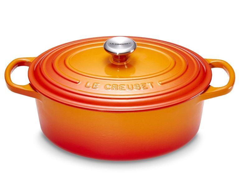 Le Creuset Gusseisen Bräter oval 35 cm ofenrot / orange 2