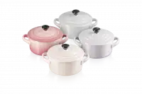 Le Creuset Keramik Mini Cocottes metallic rose 4er Set